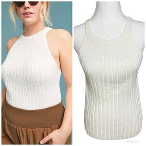 Anthropologie Plus Ivory Cable Knit
Tank small ribbed